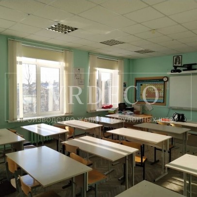 Рулонные шторы LVT с тканью Альфа ALU Blackout бежевы в школу - Пушкин фото 2