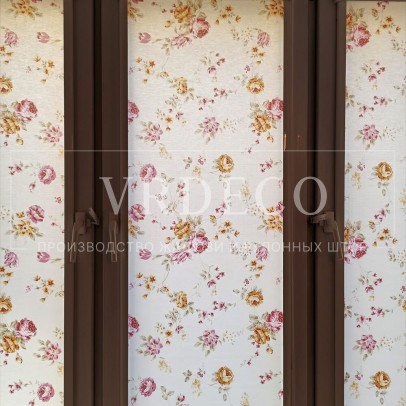 Кассетные рулонные шторы UNI 2 с тканью Болгарская роза розовый - Среднерогатская улица 20 фото 2