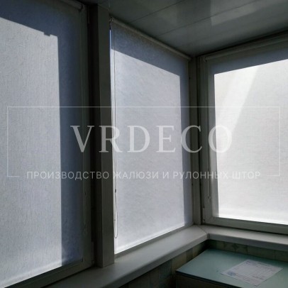 Рулонные шторы Мини на балкон с тканью Шелк белый - Адмирала Трибуца фото 2