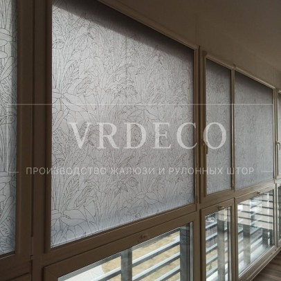 Рулонные шторы UNi 2 на балкон с тканью Тропик серый - Спортивная 2 фото 6
