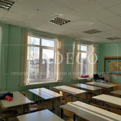 Рулонные шторы LVT с тканью Альфа ALU Blackout бежевы в школу - Пушкин фото 3