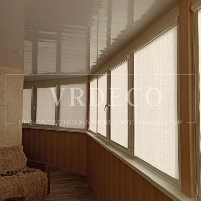 Рулонные шторы UNI 2 на балкон с тканью Крис бежевый - улица Маршала Тухачевского 23