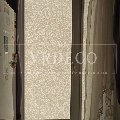 Рулонные шторы UNI 2 с тканью Калипсо белый - Мурино