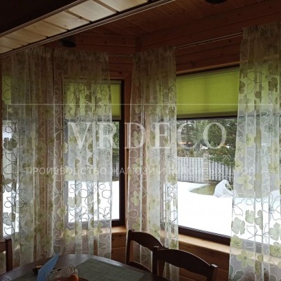 Рулонные шторы Мини с тканью Омега светло-зеленый - Лемболово Парк фото 5